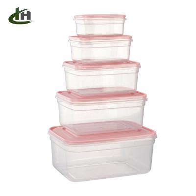 China High Quality Freshness Preservation Food Grade Colorful Plastic Crisper With Lid for sale