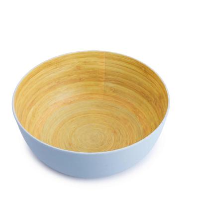 China Sustainable Customizable Logo Eco-Friendly Biodegradable Bamboo Salad Bowl for sale