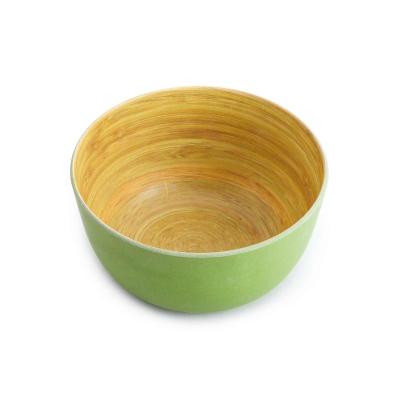 China Sustainable Factory Supply Medium Bamboo Fiber Eco-friendly Fruit Salad Bowl for sale