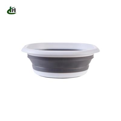 China Viable Folding Wash Basin Wash Basin Plastic Tub Folding Dish Tub Plastic Bowl For Home Hot Selling Products for sale