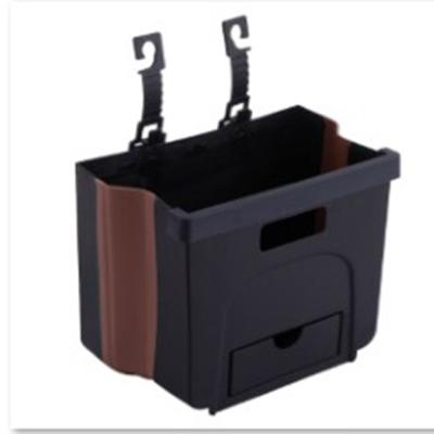 China Sustainable New design Plastic mini truck-mounted folding trash can for sale