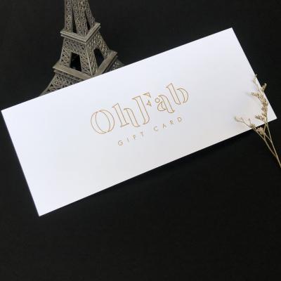 China paper & Cardboard Luxury Customize Paper Card High Quality White Rose Gold Foil Cards, Thank You Cards Printing Logo for sale