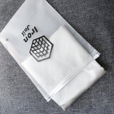 China BIODEGRADABLE Matte Material Zipper PE Lock Zip Garment Packaging Frosted Biodegradable Plastic Bag, Custom Printing Zip Bag For Clothing for sale