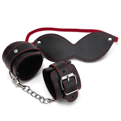 China Slave Blindfold Restraints Handcuffs High Quality Sexy Hot Erotic Flirt Sex Mask BDSM Sex Eye Patch Cover Accessories for sale