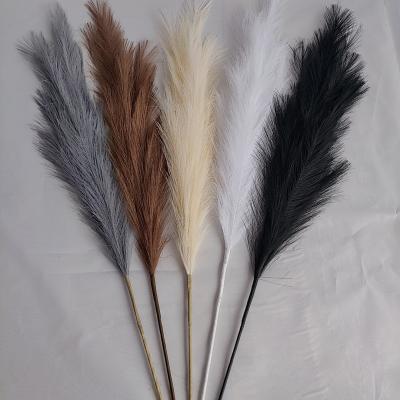 China Hot Sale Wire Drawing Wedding Decoration Home Shooting Plastic Iron Border Props Artificial Pampas Grass Reed Wholesale 120cm for sale