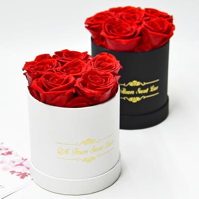 China decorative flowers & Garlands Wholesale Real Natural Lasting Everlasting Immortal Flower Preserved Forever Rose In Gift Box for sale