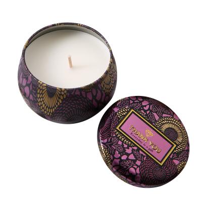 China Juniors Three-color Flat Iron Can Fragrance Candle Smokeless Handmade Aromatherapy Soy Candle Creative Hand Gift Box for sale