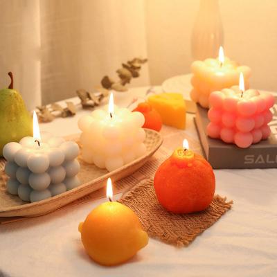 China Birthdays Wholesale Number Luxury Rubik's Fruit Candle Fragrance Wax Soy Candle Cube Candle Home Decoration for sale