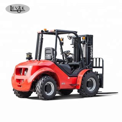 China Small Diesel Material Handling Rough Terrain 3.5ton Forklift For Sale for sale