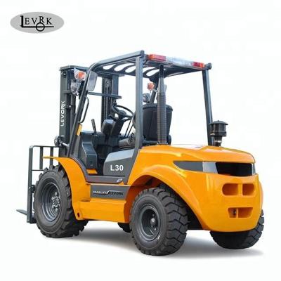 China 2.5 ton 2WD rough terrain diesel forklift for sale with good price 3000kg for sale