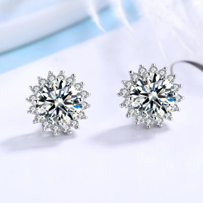 China NEW ARRIVING NEW ARRIVING Korean Tiny Stone 925 Sterling Silver Stud Earrings Woman's Diamond Style CZ for sale