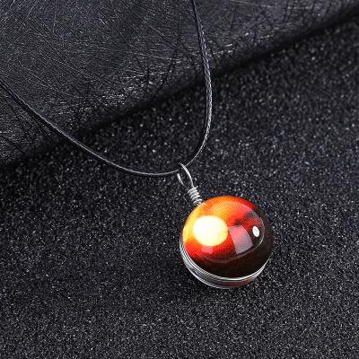 China Charm Necklace Fashion Glass Ball Couples Necklace Universe Fantasy Sky Diamond Jewelry Pendant Necklace New for sale