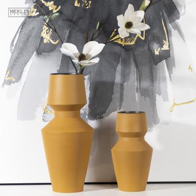 China MERLIN modern matte handmade flower vase living room training accessories for ceramic vase for sale