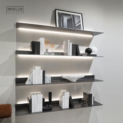 China Wall Mounted Led Shelf L Shape Minimalist MERLIN Storage Rack Minimalism Home Decoration Home Pieces Aluminum For Storage Shelves for sale