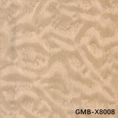 China Man Made Wood Veneer Golden Maple Burl 640-1280mm G.MB-X8008 Fleeced Back For Car Interior for sale