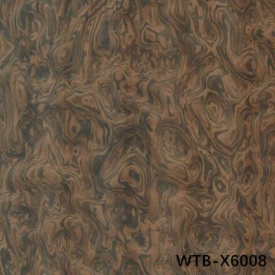 China Modified Wood Veneer Of European Walnut Burl 0.35-0.52mm WTB-X6008 Fleeced Back For Shipping And Yacht for sale