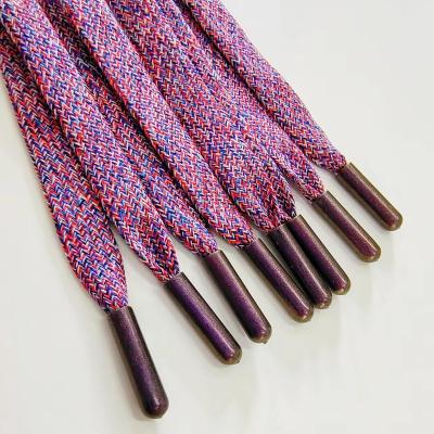 China Viable Hot Selling Custom Size Diameter Braided Ethnic Purple Herringbone Woven Twine Cord Twine Twine Reflective Tip For Clothing for sale