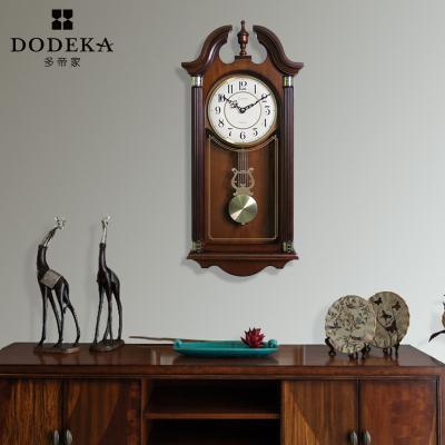 China Antique style first generation pendulum antique removable wooden wholesale wall clock for sale