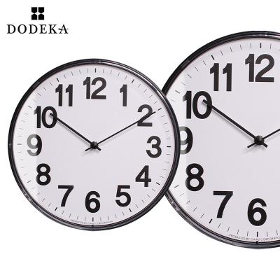 China Custom Plastic Wall Clock Shaped Logo Clock Bedroom Plastic Wall Clocks for sale