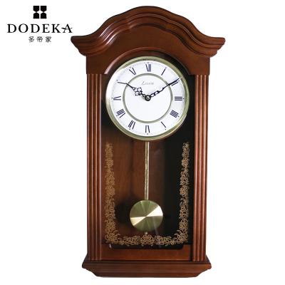 China Antique Style Japan Style Custom Printed Wooden Framed Rhythm Pendulum Lmade Wall Clock Manufacturer for sale