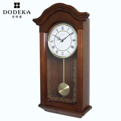 China Regulator Antique Music Style Wooden Wall Clock With Pendulum for sale