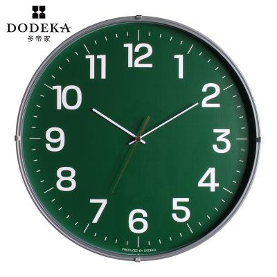 China Contemporary Custom Brand Logo Rhythm Quartz Wall Clock for sale