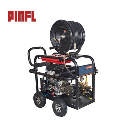 China High Pressure Water Jet Sewer Cleaning Machine, Cleaner, Hotels PINFL BX4020 Gasoline Engine 200bar Washer for sale