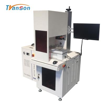 中国 DAVI 100W High Speed Automatic Mug Bottle Coating Material CO2 Laser Marking Engraving Machine With Rotary Worktable 販売のため