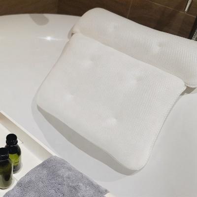 China Stocked luxury spa bath pillow 3d pillow breathable and washable bath pillow for tub with headrest for sale