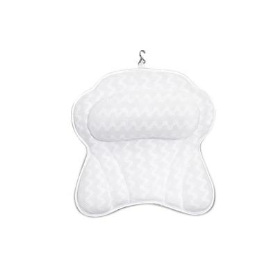 China New Design Stocked Bath Pillow with 6 Large Strong Suction Cups for Head, Neck and Back for sale