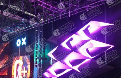 China 2M 32 Pixel 96 Channel Entertainment LED Lighting 3D Vertical Tubes With 128 LEDS for sale