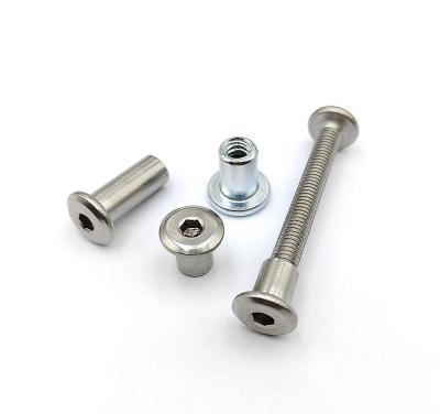 China China Factory OEM Stainless Steel Durable Custom Carbon Steel Butted Flat Head Screws Inverted Furniture Hex Locking Nuts Secure Nut for sale