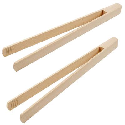 China 2021 Hot Selling High Quality Eco-friendly Stick Sustainable Wooden Food Tongs Non Tough Tongs for sale