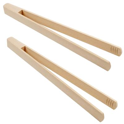 China Sustainable Wholesale High Quality Natural Beech Food Grade Wooden BBQ Tongs for sale