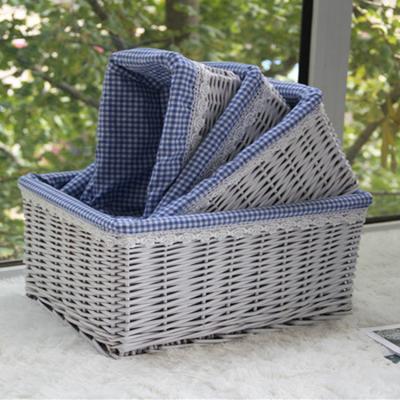 China Sustainable Custom Size Eco Friendly Basket Organize Storage Wicker Basket for sale