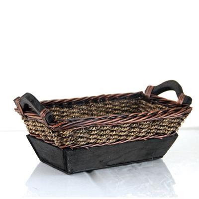 China Hot Cheap Sustainable Wholesale Log Large Carft Fruite Rattan Wicker Basket Storage for sale