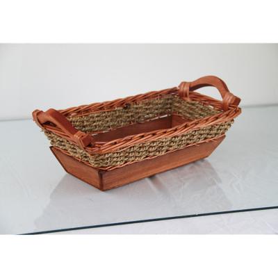 China Viable Customize Willow Fruit Gift Basket With Natural Cheap Woven Wicker Handles for sale