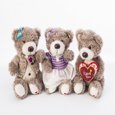 China Customized valentine's day gift plush stocked stuffed teddy bear toys plush bear with clothes for sale