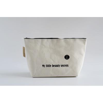 China Eco Friendly Eco Friendly Cotton White Custom Small Zipper Pouch Make Up Bags Cotton Plain White Canvas Makeup Cosmetic Bag With Logo for sale