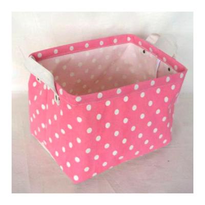 China Sustainable Storage Bin Basket With Handle Storage Bins For Makeup, Book, Baby Toy for sale