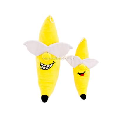 China Best Selling Super Soft Eco - Friendly Banana Shape Plush Toys With Face Expression for sale