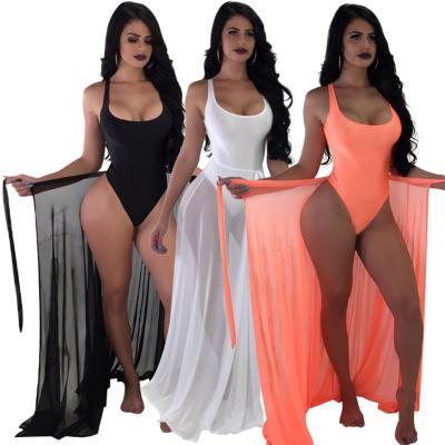 China Polyester 2021 Women's Casual Sexy One Piece Summer Beach Swimwear Bikini Swimming Backless Swimwear for sale