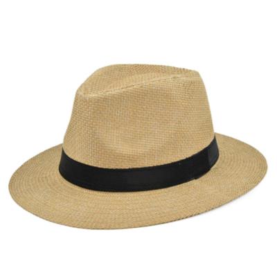 China Character Customized Wholesale Panama Hat Men Women Summer Beach Plain Straw Cheap Beach Hat for sale