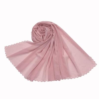 China Muslim veil scarf cotton hijab scarf women color chiffon hijab scarves for sale