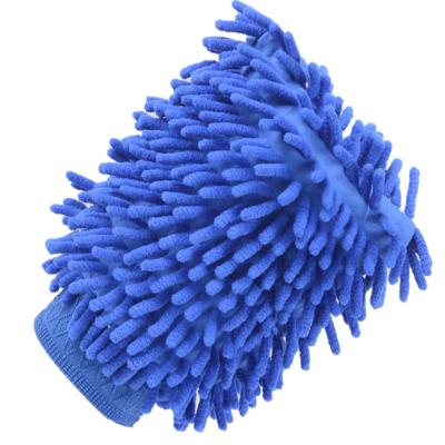 China Soft Artificial Microfiber Car Wool Cleaning Brush Styling Car Wash Gloves for sale