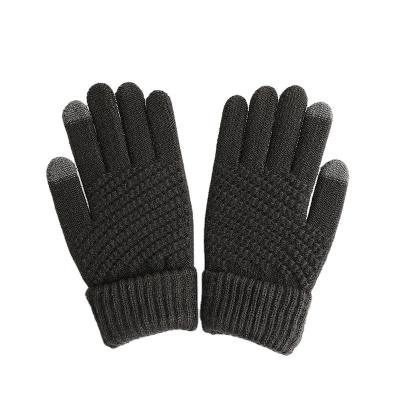 China Jacquard Smartphone Texting Driving Touch Screen Winter Cycling Gloves for sale