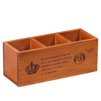 China New Popular Modern Handmade Vintage Europe Space Saving Storage Makeup Organizer Wooden Box for sale