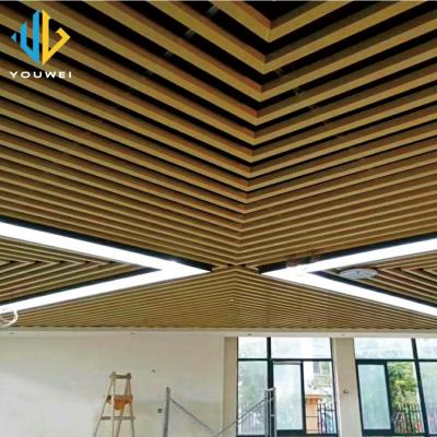 China Artistic Hot Selling Aluminum Line Artist Square Acoustic Baffle Ceilings Ceiling for sale