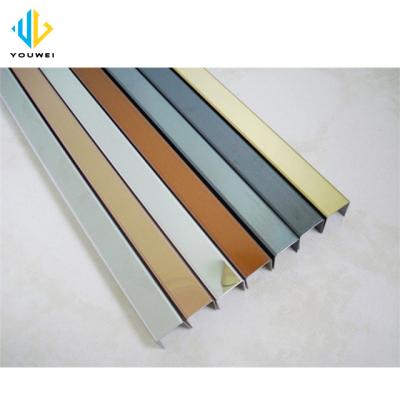 China Modern straight line right angle line edge tile wall retainer stainless steel edge retainer for sale