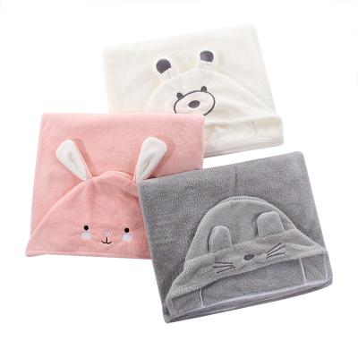 China Newborn bath Factory Supply Coral Fleece Super Soft And Absorbent Baby Hooded Bathrobe Bath Towel Baby Blanket for sale